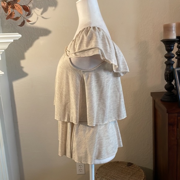 Ella Moss - tiered tee with flitter sleeves; size small - Picture 2 of 6
